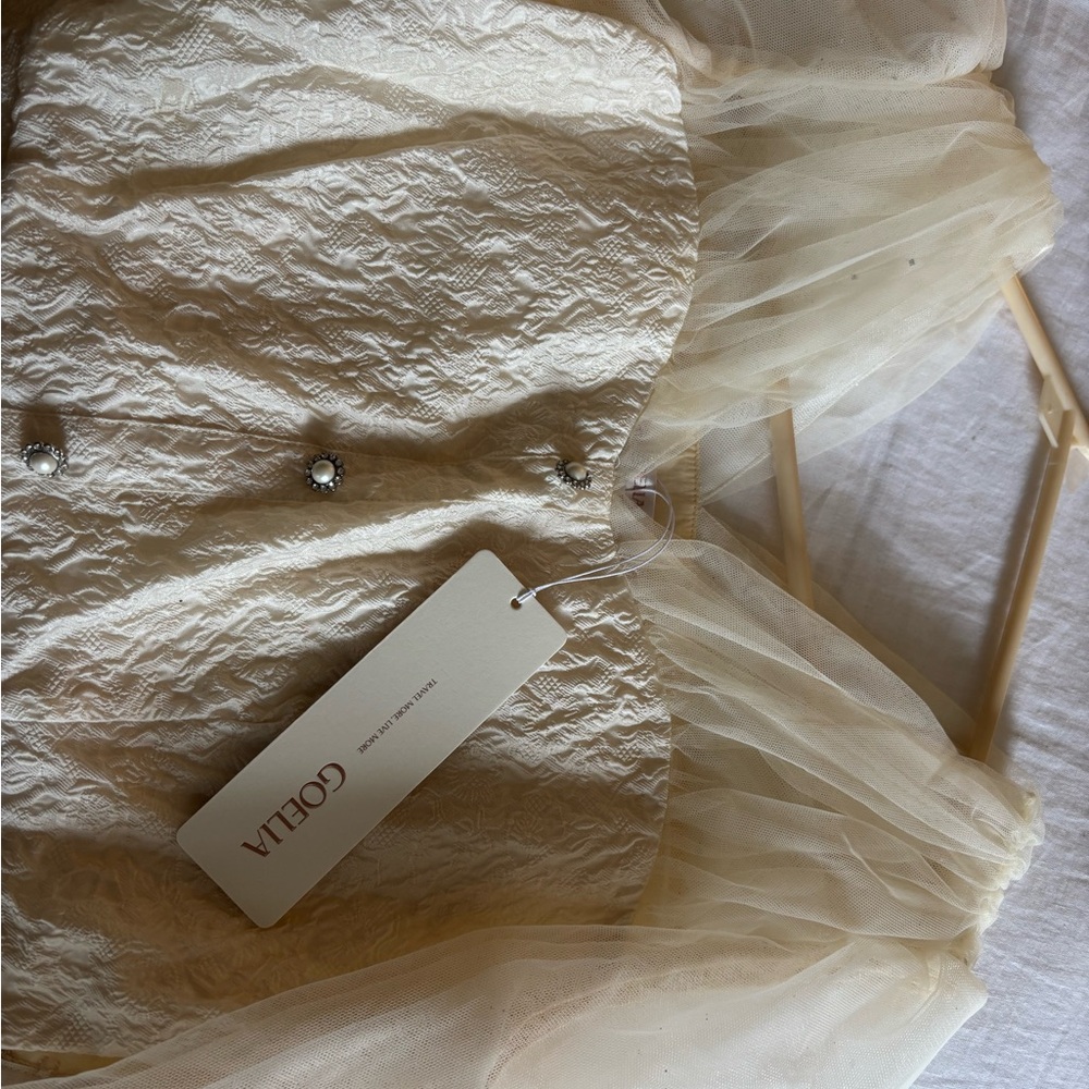 Goelia Cream Special Occasion Dress